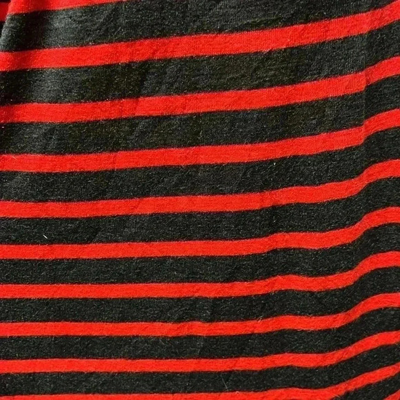 Black and Red Stripes Dress Made in Italy Size 12 - Picture 5 of 9